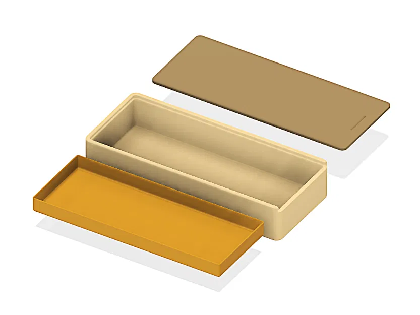 Khay pha màu/Hộp bút nắp trượt kèm khay - 200 x 80 x 30mm - Image 2