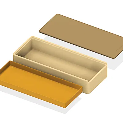 Khay pha màu/Hộp bút nắp trượt kèm khay - 200 x 80 x 30mm