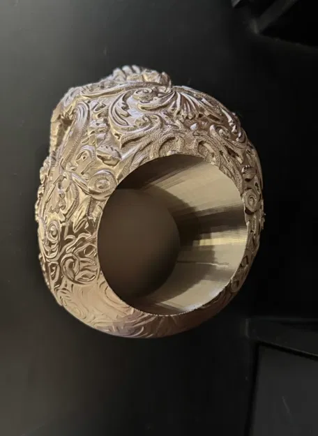 Hộp đựng bàn làm việc/Chậu cây Đầu Lâu Hoa Văn Baroque 1:1 (Scalable) - Image 3