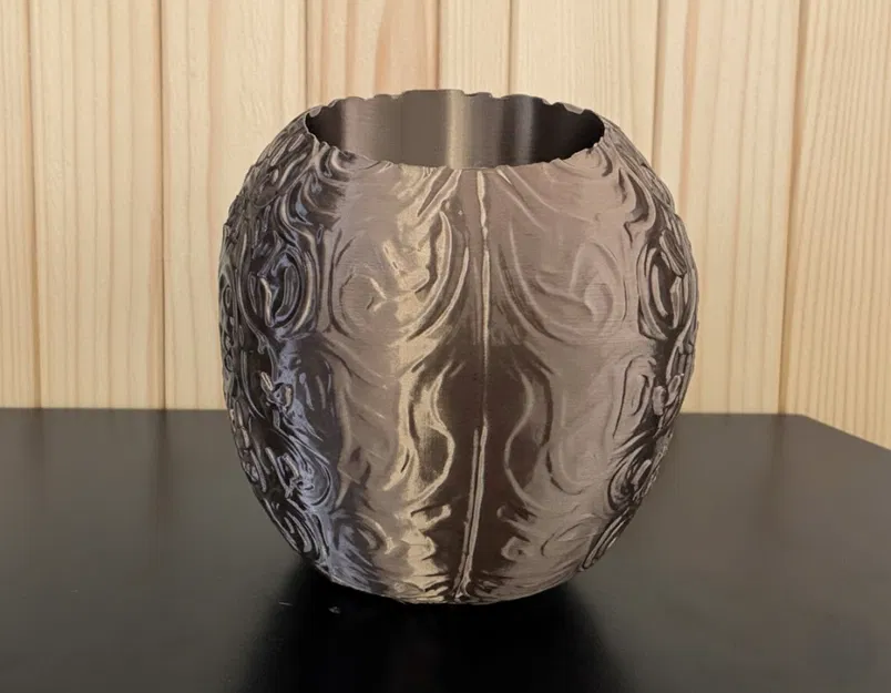 Hộp đựng bàn làm việc/Chậu cây Đầu Lâu Hoa Văn Baroque 1:1 (Scalable) - Image 9