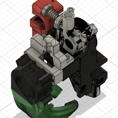 Carriage BCJ linear X rail cho Cartographer, extruder Libra/Trigger & servo-cutter