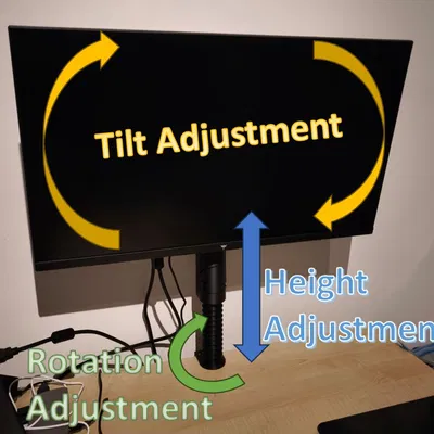 Chân Đế Màn Hình In Hoàn Toàn – Chỉnh Cao/Xoay/Nghiêng – VESA 75 & 100