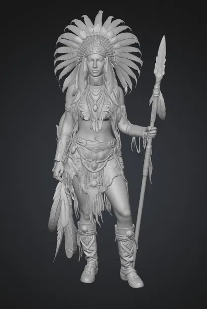 Nữ chiến binh đỉnh núi lông vũ (Feathered Summit Warrior) - Image 1