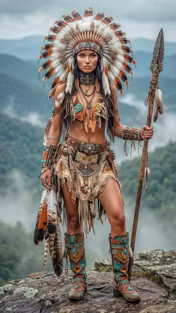 Nữ chiến binh đỉnh núi lông vũ (Feathered Summit Warrior) - Image 2