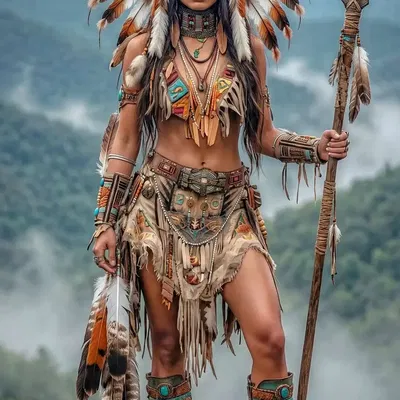 Nữ chiến binh đỉnh núi lông vũ (Feathered Summit Warrior)