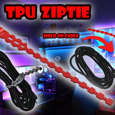 Dây rút TPU giữ luôn trên dây cáp (TPU cable Ziptie hold on cable)