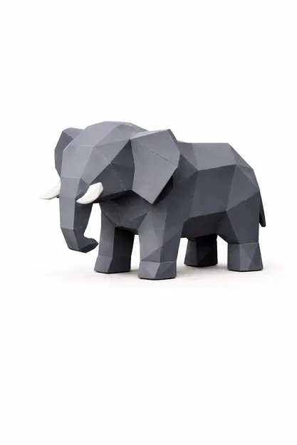 Bộ Thú Safari Abstract Minimal (Low Poly) – 4 Mẫu: Sư tử, Voi, Hươu cao cổ, Ngựa vằn - Image 3