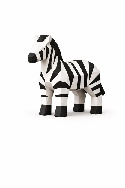 Bộ Thú Safari Abstract Minimal (Low Poly) – 4 Mẫu: Sư tử, Voi, Hươu cao cổ, Ngựa vằn - Image 5