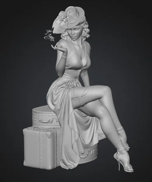 Pin-up Chấm Bi tại Sân Ga Tàu - Image 1