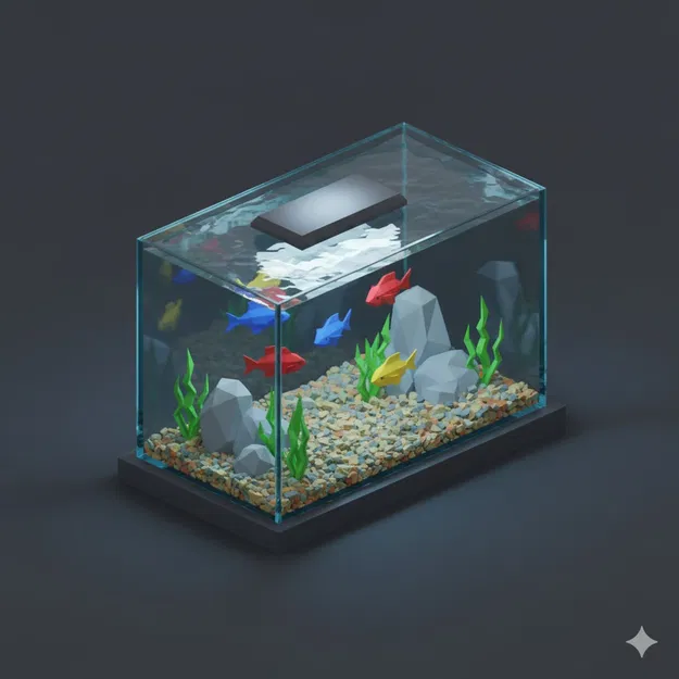 Bể cá Low Poly (Low Poly Aquarium Tank) - Image 1