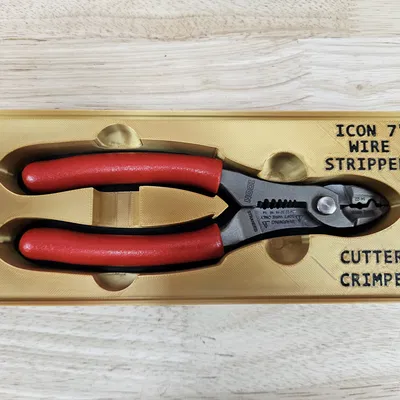 Khay Gridfinity cho kìm tuốt dây/cắt/bấm cos Icon 7" (2x5)