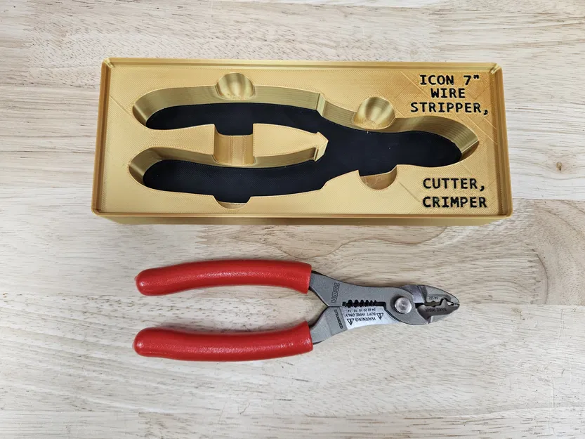 Khay Gridfinity cho kìm tuốt dây/cắt/bấm cos Icon 7" (2x5) - Image 2