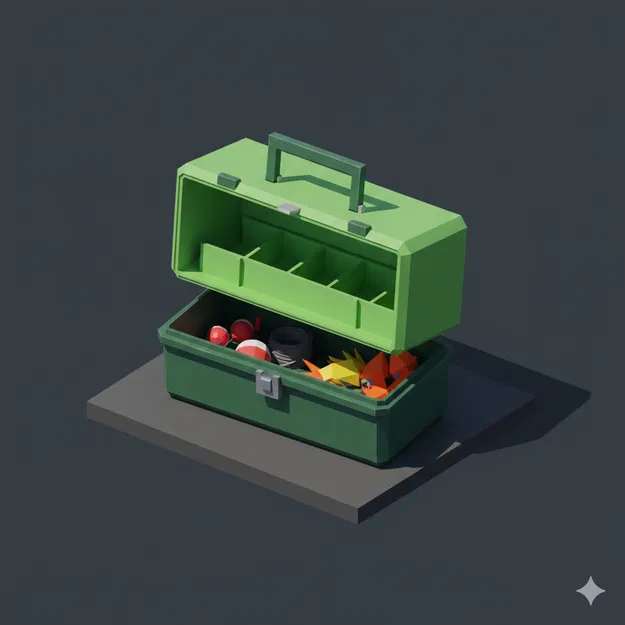 Hộp Đồ Câu Cá Low Poly (Low Poly Tackle Box) - Image 1