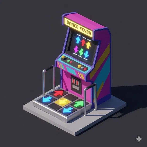 Máy Arcade Nhảy Múa Low Poly - Image 1