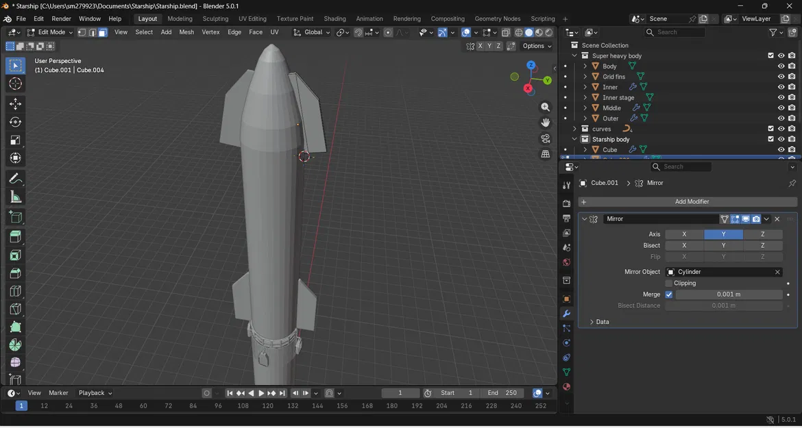 Starship - Mô hình tàu vũ trụ làm bằng Blender - Image 2