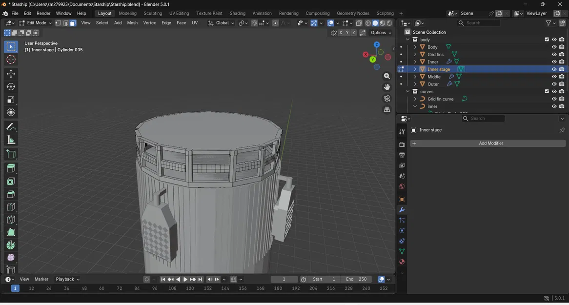 Starship - Mô hình tàu vũ trụ làm bằng Blender - Image 8