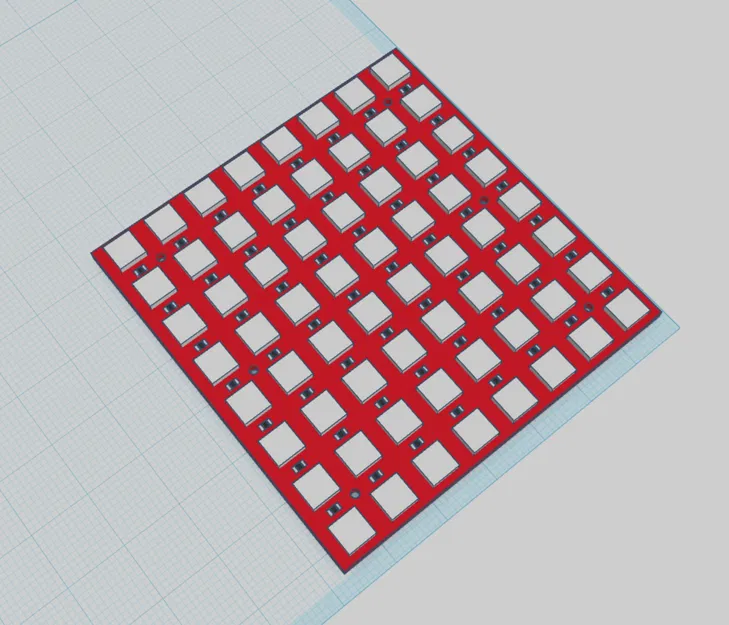 Model bo mạch WS2812 matrix 8x8 (WS2812B-64) để test trong CAD - Image 1