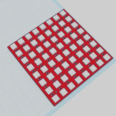Model bo mạch WS2812 matrix 8x8 (WS2812B-64) để test trong CAD