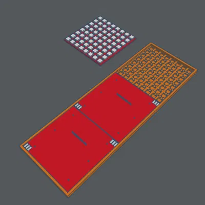 Diffuser Pixel LED Matrix WS2812b-64 x3