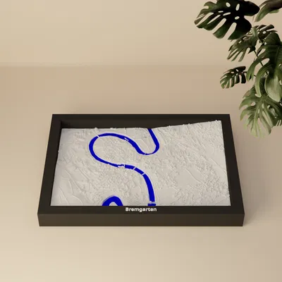 Bremgarten, Thụy Sĩ - Mô hình 3D thu nhỏ địa hình