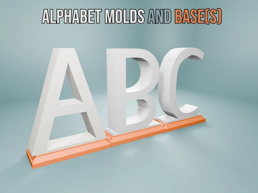 Khuôn Chữ Cái Alphabet và Đế (Base) Ghép Nối - Image 1