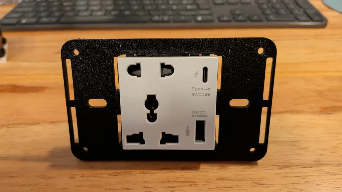 Mặt Che Công Tắc Modular Tối Giản & Khung Gắn (2 Tuỳ Chọn Lắp) - Image 1