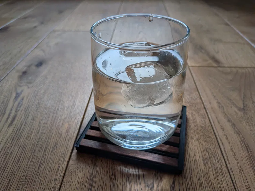 Coaster – Miếng lót ly kết hợp in 3D và thanh gỗ - Image 1