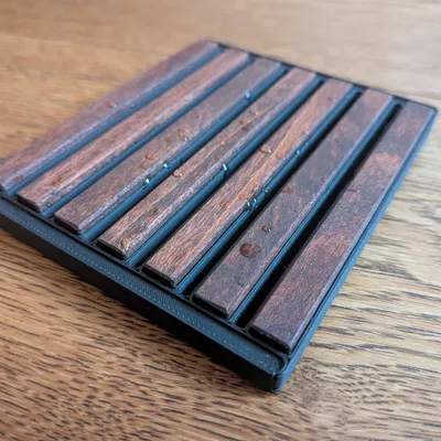 Coaster – Miếng lót ly kết hợp in 3D và thanh gỗ