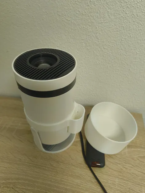 Nâng cấp HY300 Pro (Temu): Giá để Remote & Nắp chụp máy chiếu - Image 1