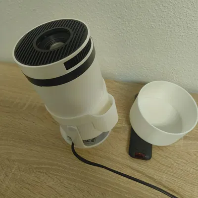 Nâng cấp HY300 Pro (Temu): Giá để Remote & Nắp chụp máy chiếu