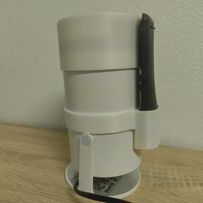 Nâng cấp HY300 Pro (Temu): Giá để Remote & Nắp chụp máy chiếu