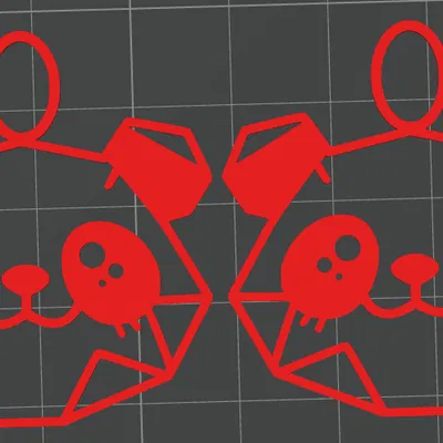 Bông tai - 063 - Dễ in - Miễn phí