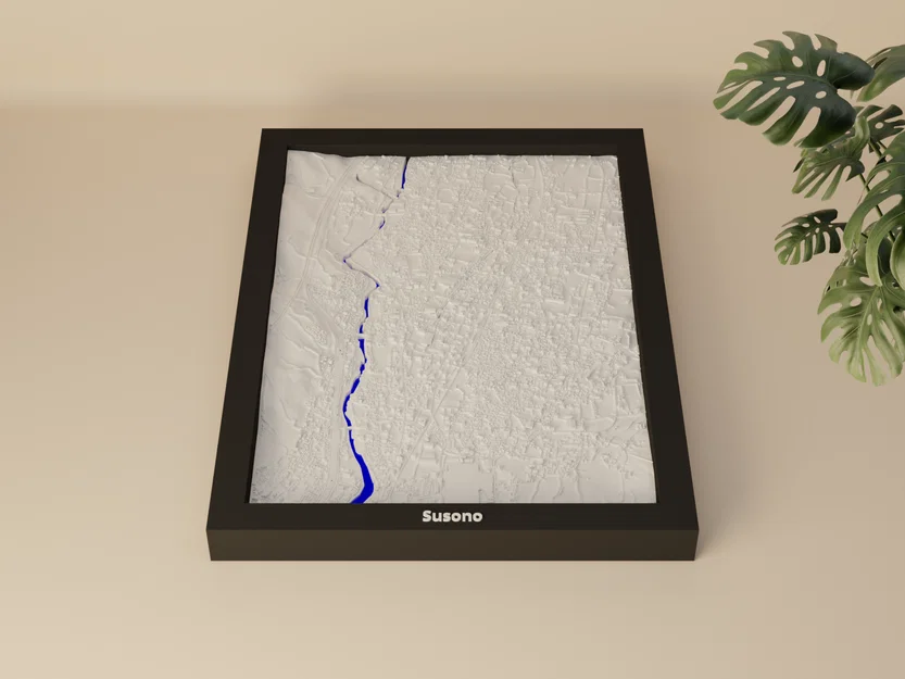 Susono, Japan - 3D Miniature | Mô hình địa hình topo 3D thu nhỏ - Image 1