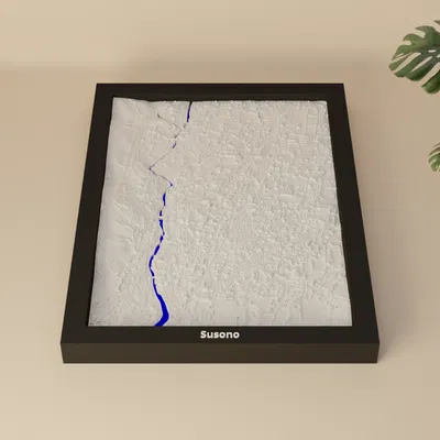 Susono, Japan - 3D Miniature | Mô hình địa hình topo 3D thu nhỏ
