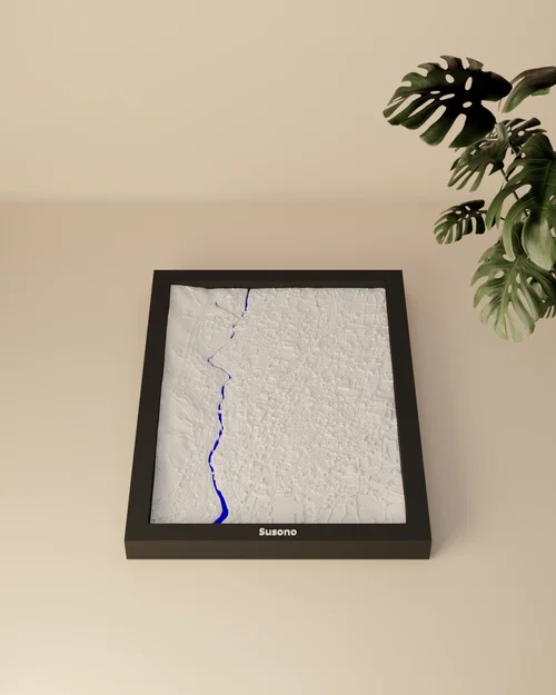 Susono, Japan - 3D Miniature | Mô hình địa hình topo 3D thu nhỏ - Image 3
