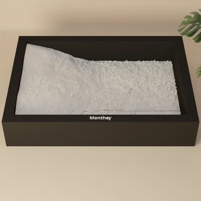 Monthey, Thụy Sĩ - Bản thu nhỏ 3D địa hình