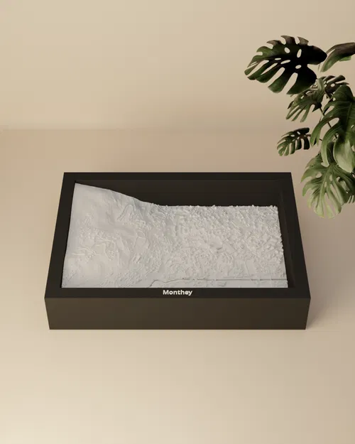 Monthey, Thụy Sĩ - Bản thu nhỏ 3D địa hình - Image 3