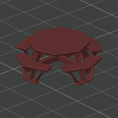 Bàn Picnic Tỉ Lệ N (N Scale Picnic Table)