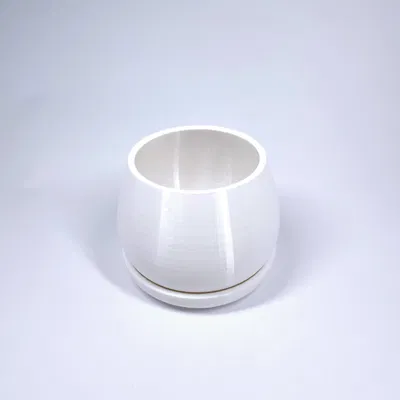 Chậu tròn kèm đế (tự tưới cỡ nhỏ)