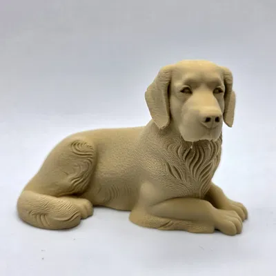 Tượng Golden Retriever Nằm (Laying Golden Retriever Figurine)