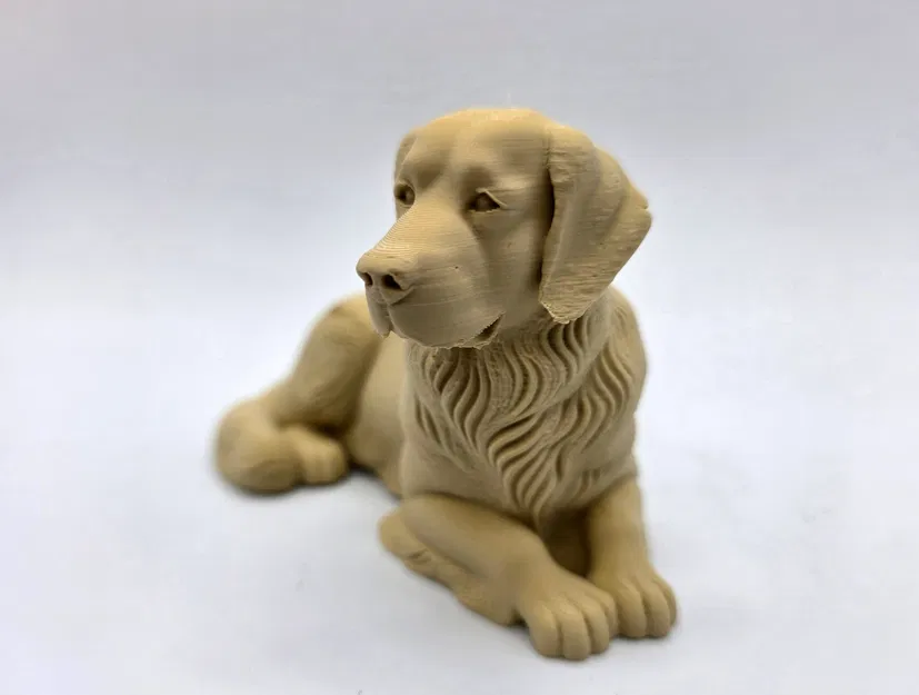 Tượng Golden Retriever Nằm (Laying Golden Retriever Figurine) - Image 2