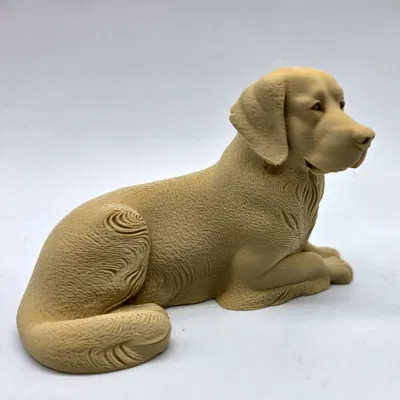 Tượng Golden Retriever Nằm (Laying Golden Retriever Figurine)