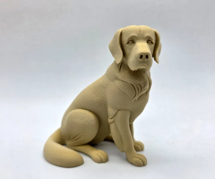 Tượng Golden Retriever Ngồi (Seated Golden Retriever Sculpture) - Image 1