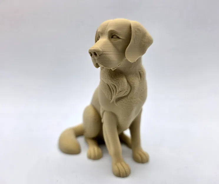 Tượng Golden Retriever Ngồi (Seated Golden Retriever Sculpture) - Image 2