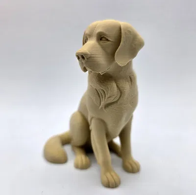 Tượng Golden Retriever Ngồi (Seated Golden Retriever Sculpture)