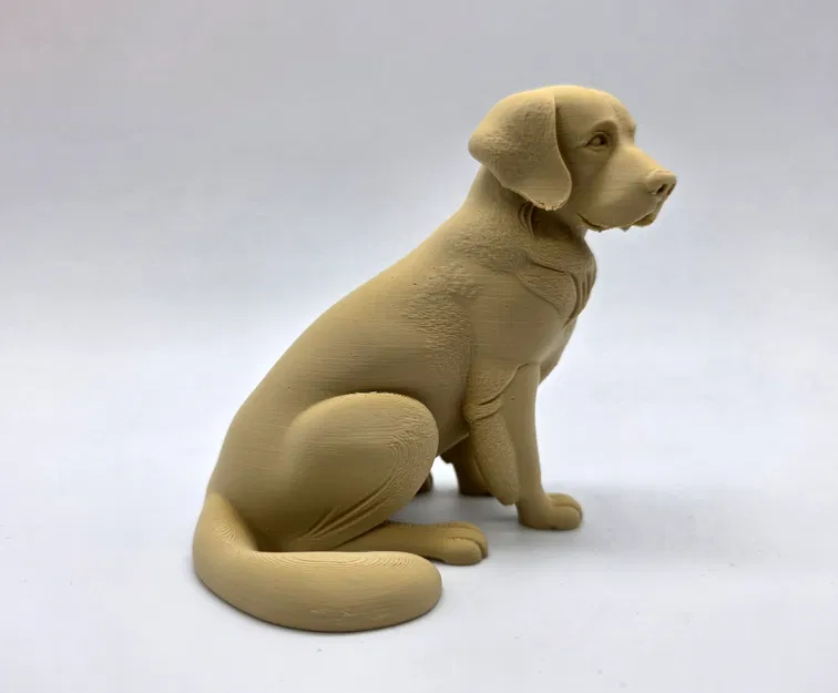 Tượng Golden Retriever Ngồi (Seated Golden Retriever Sculpture) - Image 3