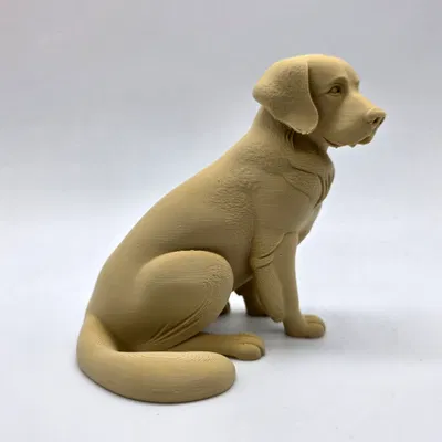 Tượng Golden Retriever Ngồi (Seated Golden Retriever Sculpture)