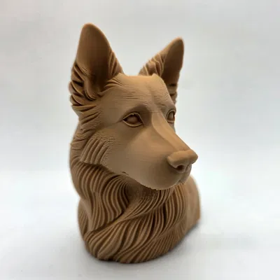Tượng Bán Thân Chó Becgie Đức (German Shepherd Bust)