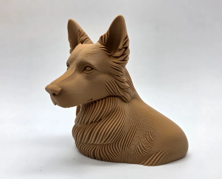 Tượng Bán Thân Chó Becgie Đức (German Shepherd Bust) - Image 2