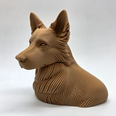 Tượng Bán Thân Chó Becgie Đức (German Shepherd Bust)